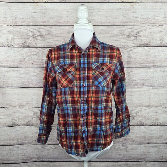 L.L. Bean Flannel Shirt Plaid Boys 14-16 Large Button Up Collared Preppy - Picture 1 of 8